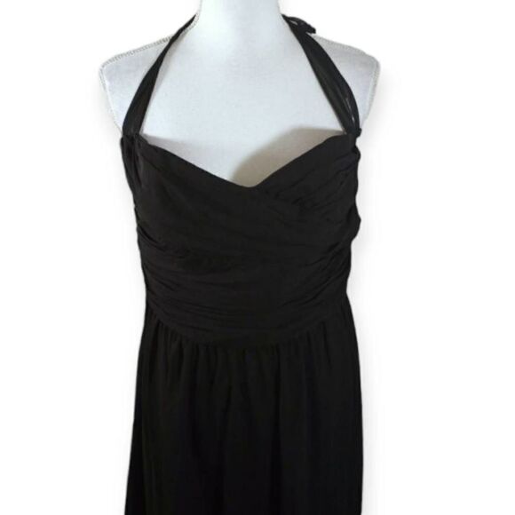 ALFRED ANGELO BLACK HALTER FORMAL GOWN SZ.18 EUC - Picture 2 of 6